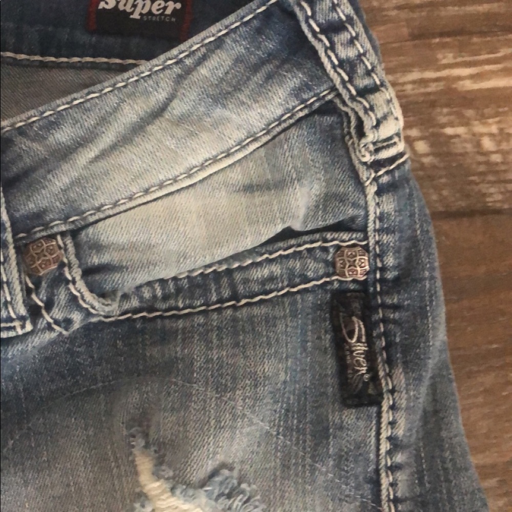 Silver skinny jeans